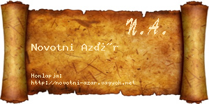 Novotni Azár névjegykártya